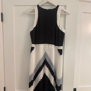 Banana Republic Chevron Pleated Midi Dress
